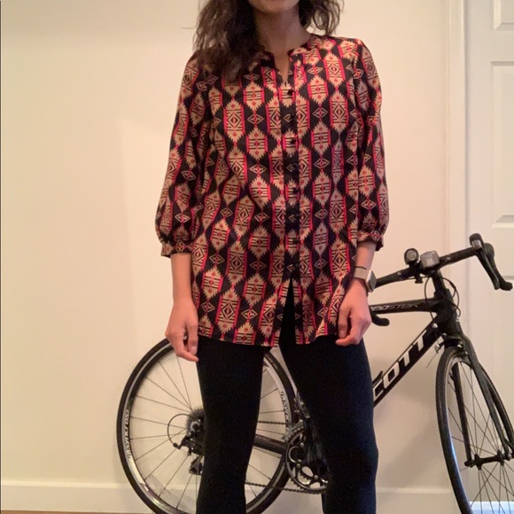 JONES NY - Lose fitting button up tribal print - Picture 3 of 6